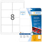 Weatherproof film labels A4, 99,1 x 67 mm, white, extremely strong adhesion, removable (4575)