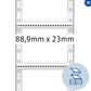 Continuous computer labels, 88,9 x 23,0 mm, 1 row, white, permanent adhesion (8160)