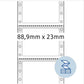 Continuous computer labels, 88,9 x 23,0 mm, 1 row, white, permanent adhesion (8210)