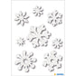 Stickers Ice Crystals, White Felt (6523)