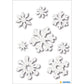 Stickers Ice Crystals, White Felt (6523)