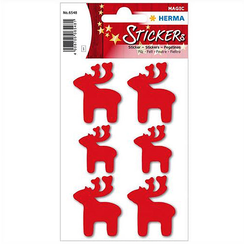 Stickers Elks, Red Felt (6548)