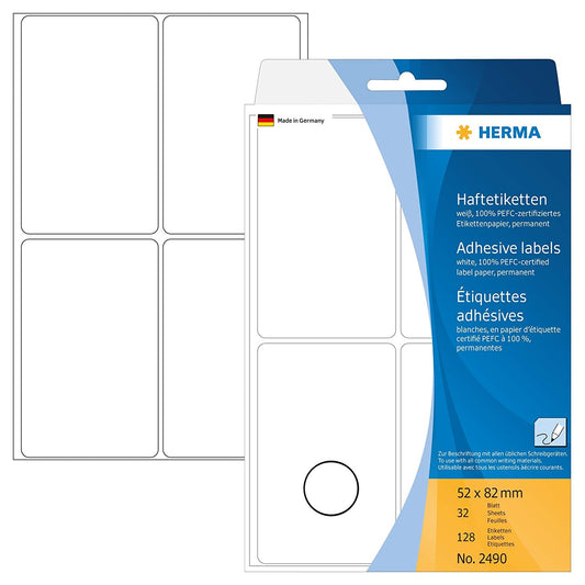 Office Pack Multi-purpose Labels 52 x 82mm White (2490)